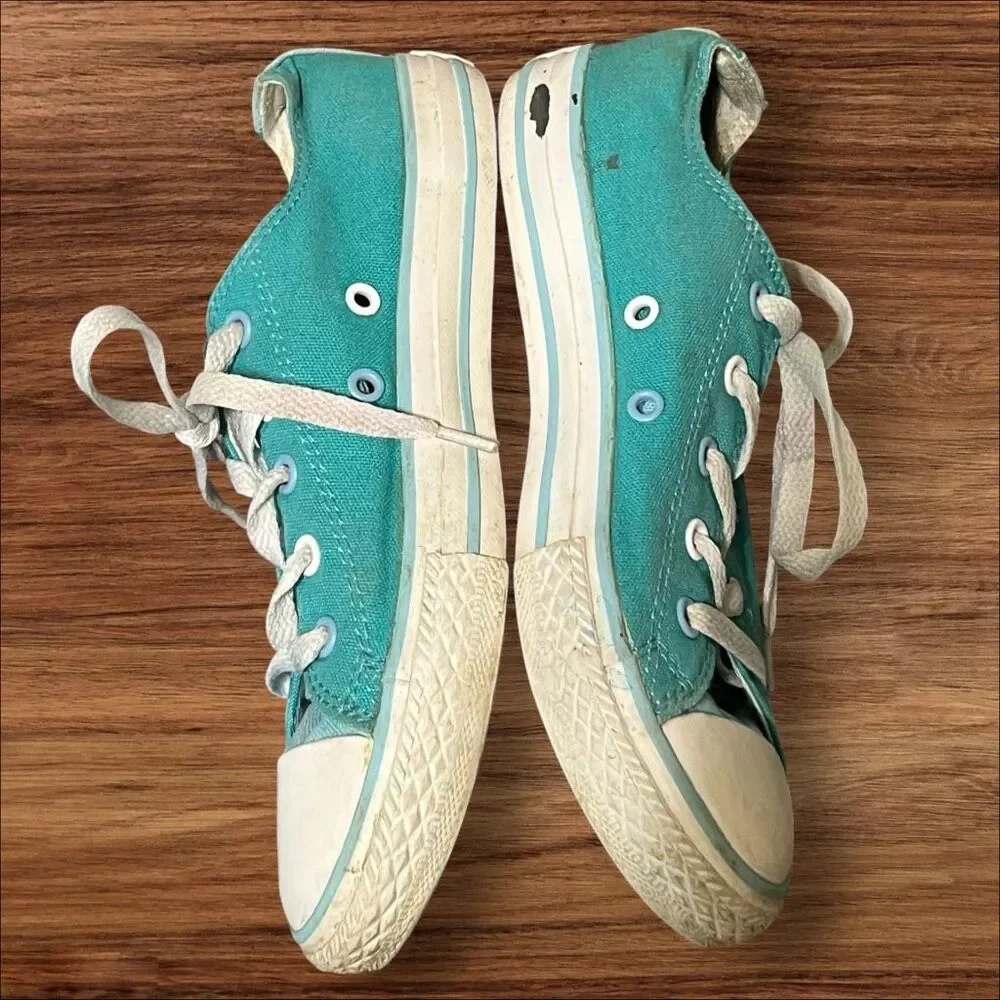 Converse Chuck Taylor All Star Aqua Double Tongue Low Top Kids Size 3